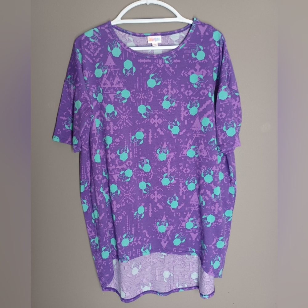 Lularoe Womens Irma Purple Minnie Mouse medium